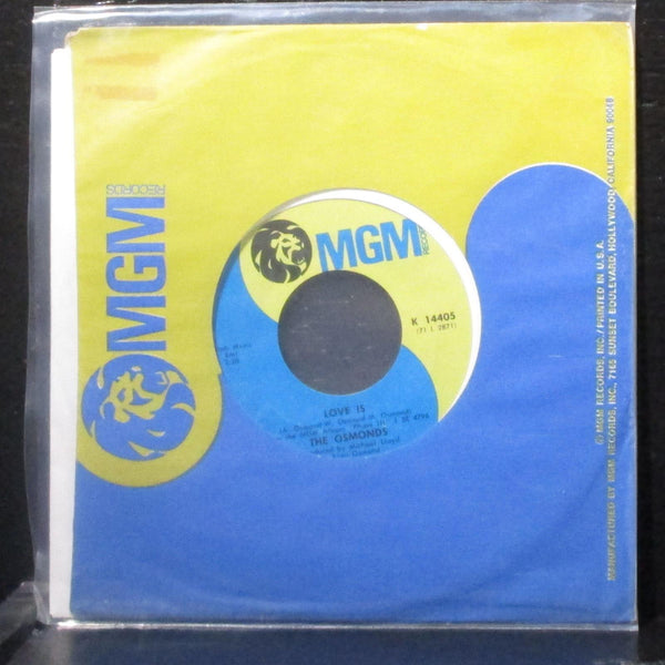 The Osmonds - Hold Her Tight / Love Is 7" VG+ Vinyl 45 MGM K 14405 USA 1971 - Shuga Records