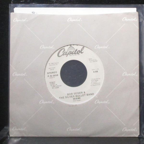 Bob Seger & Silver Bullet Band - Miami 7" Mint- Promo Vinyl 45 Capitol P-B-5658 - Shuga Records