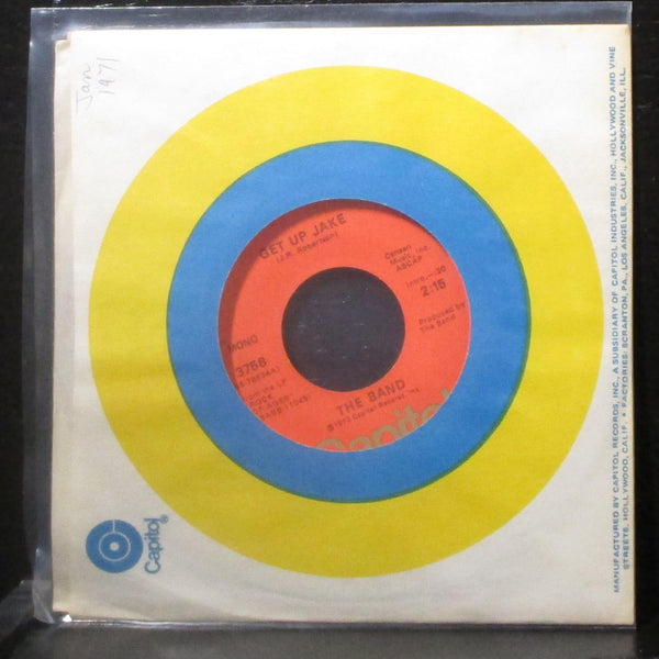 The Band - Ain't Got No Home / Get Up Jake 7" VG+ Vinyl 45 Capitol 3758 USA 1973 - Shuga Records
