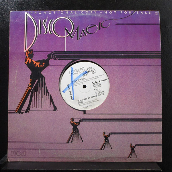 Purple Reign - You Gave Me Somebody To Love 12" Mint- PD-11572 Vinyl Promo - Shuga Records