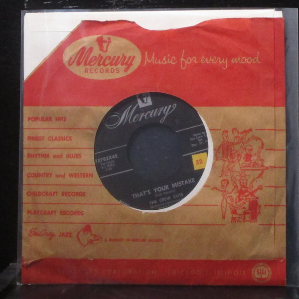 The Crew Cuts - Seven Days / That's Your Mistake 7" Mint- Vinyl 45 Mercury 1955 - Shuga Records