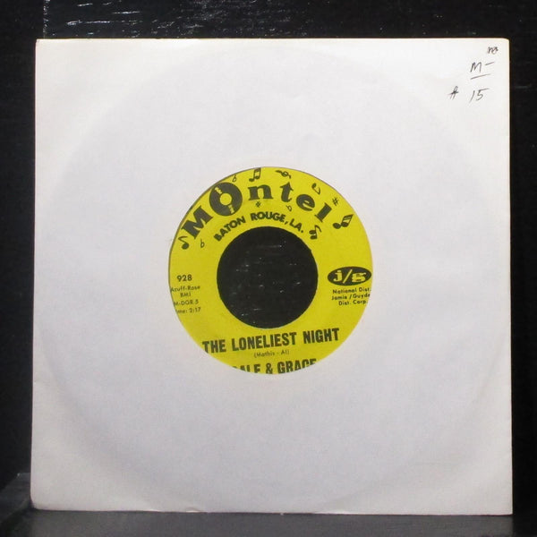 Dale & Grace - The Loneliest Night / I'm Not Free 7" Mint- Vinyl 45 Montel 928 - Shuga Records