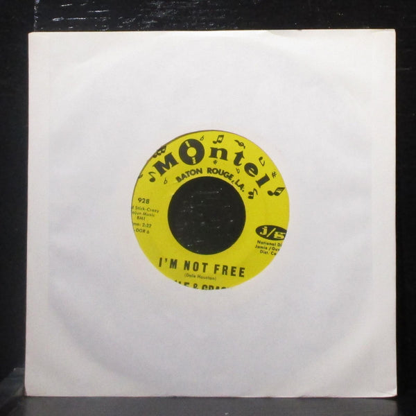 Dale & Grace - The Loneliest Night / I'm Not Free 7" Mint- Vinyl 45 Montel 928 - Shuga Records