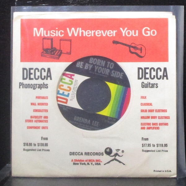 Brenda Lee - Take Me / Born To Be By Your Side 7" VG+ Vinyl 45 Decca 32119 USA - Shuga Records