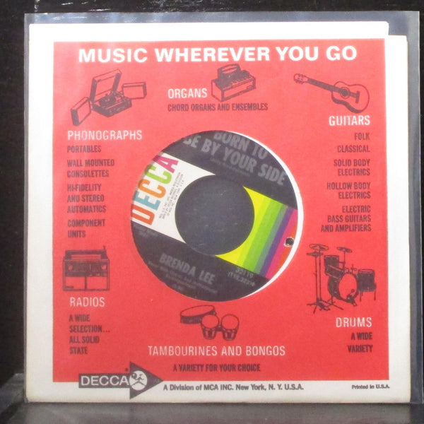 Brenda Lee - Take Me / Born To Be By Your Side 7" Mint- Vinyl 45 Decca 32119 USA - Shuga Records