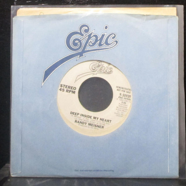 Randy Meisner - Deep Inside My Heart 7" Mint- Promo Vinyl 45 Epic 9-50939 USA - Shuga Records