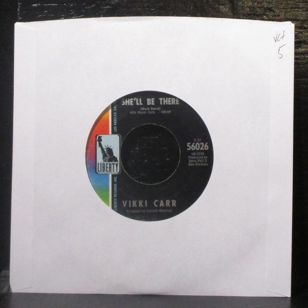 Vikki Carr - She'll Be There 7" VG+ Vinyl 45 Liberty 56026 USA 1968 - Shuga Records