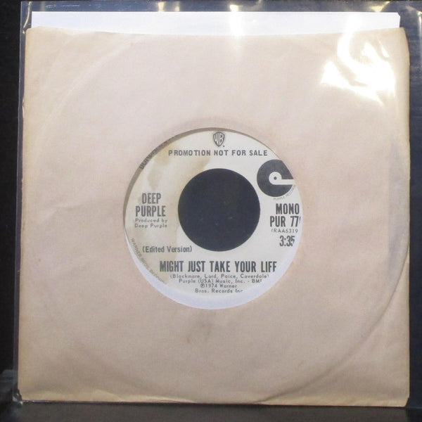 Deep Purple - Might Just Take Your Life 7" VG+ Promo Vinyl 45 WB PUR 7784 USA - Shuga Records