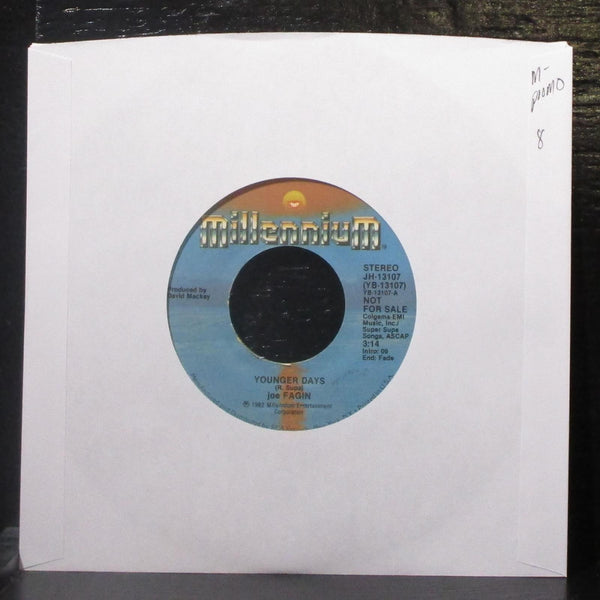 Joe Fagin - Younger Days 7" Mint- Promo Vinyl 45 Millennium JH-13107 USA 1982 - Shuga Records