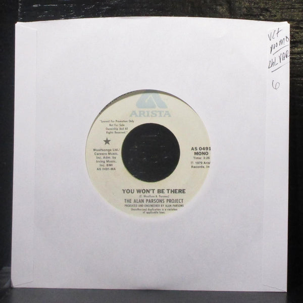 The Alan Parsons Project - You Won't Be There 7" VG+ Promo Vinyl 45 Arista 1979 - Shuga Records