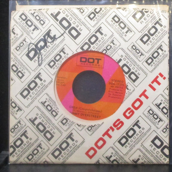 Tommy Overstreet - Gwen / One Love, Two Hearts, Three Lives 7" Mint- Vinyl 45 - Shuga Records