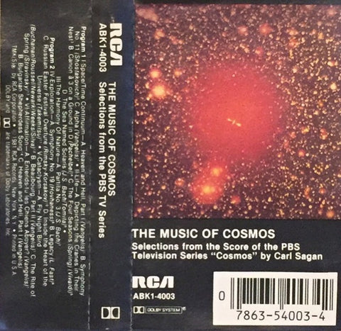 Various ‎– The Music Of Cosmos - Used Cassette 1981 PBS - Soundtrack / Carl Sagan