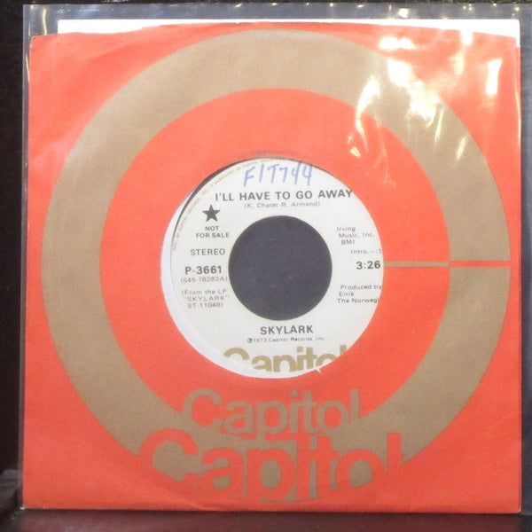Skylark - I'll Have To Go Away 7" Mint- Promo Vinyl 45 Capitol P-3661 USA 1972 - Shuga Records