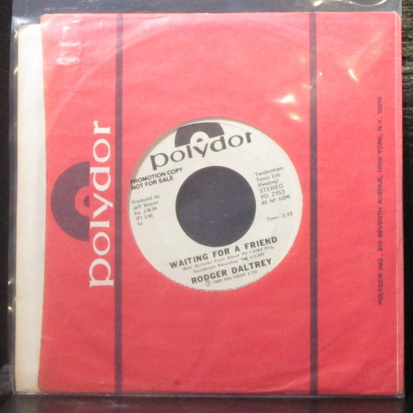 Roger Daltrey - Waiting For A Friend 7" Mint- Promo Vinyl 45 Polydor PD 2153 USA - Shuga Records