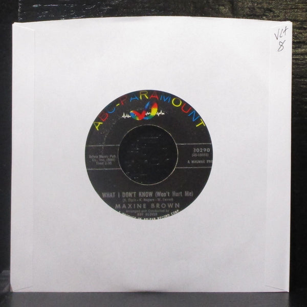 Maxine Brown - What I Don't Know / I Got A Funny Kind Of Feeling 7" VG+ Vinyl 45 - Shuga Records