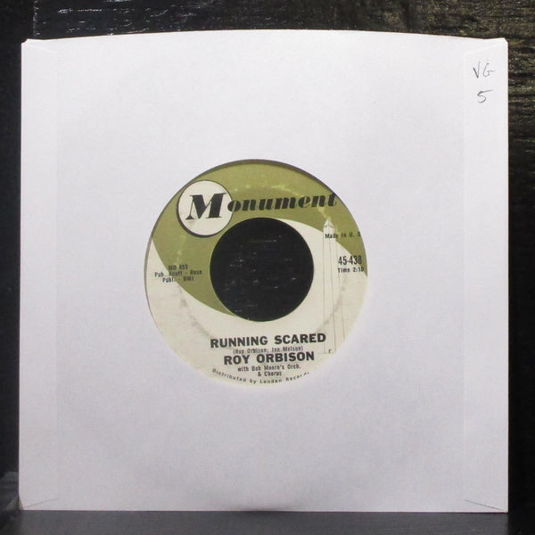 Roy Orbison - Running Scared / Love Hurts 7" VG Vinyl 45 Monument 45-438 USA - Shuga Records