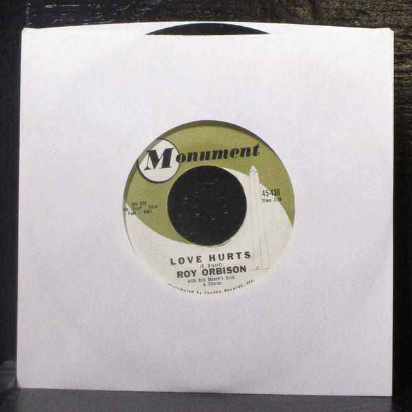 Roy Orbison - Running Scared / Love Hurts 7" VG Vinyl 45 Monument 45-438 USA - Shuga Records