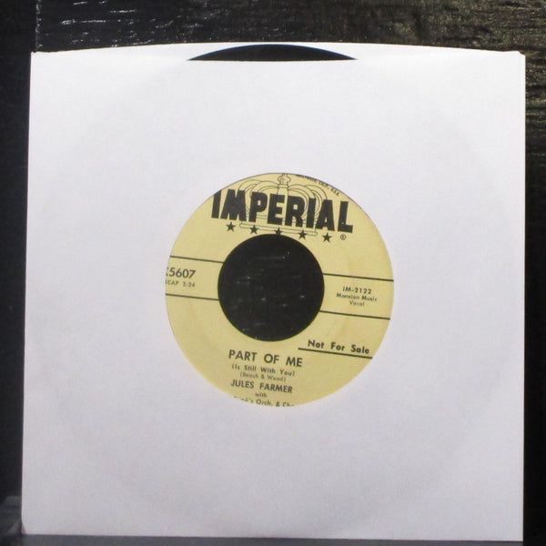 Jules Farmer - Love Me Now / Part Of Me 7" VG+ Promo Vinyl 45 Imperial X5607 USA - Shuga Records
