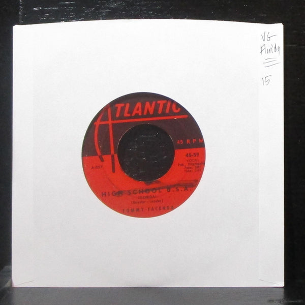 Tommy Facenda - High School U.S.A. (Florida) / Plea Of Love 7" VG Vinyl 45-59 - Shuga Records