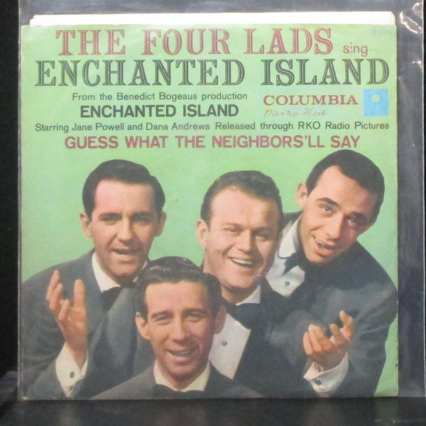 The Four Lads - Enchanted Island 7" Mint- Vinyl 45 Columbia 4-41194 USA 1958 - Shuga Records