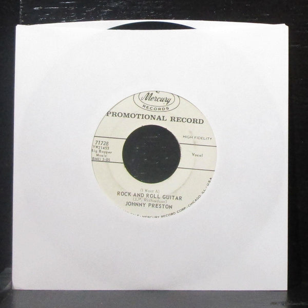 Johnny Preston - New Baby For Christmas 7" VG+ Promo Vinyl 45 Mercury 71728 - Shuga Records