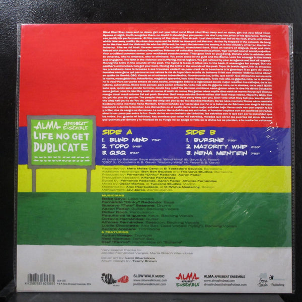 Alma Afrobeat Ensemble - Life No Get Duplicate LP New Sealed SLW 003 Record - Shuga Records
