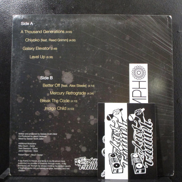 Sassan - Chiyoko LP New 2015 USA Vinyl Record w/4x Sticker Inserts - Shuga Records