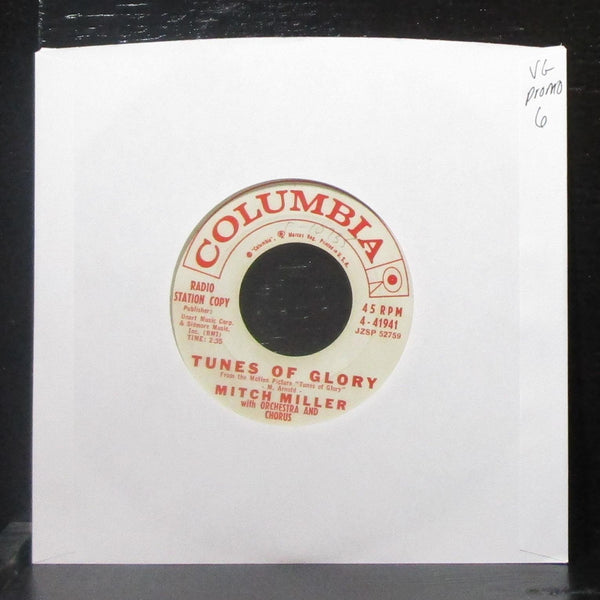 Mitch Miller - Tunes Of Glory / Shlub-A-Dubba-Dub 7" VG Promo Vinyl 45 Columbia - Shuga Records