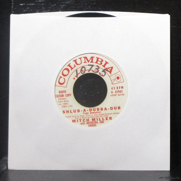 Mitch Miller - Tunes Of Glory / Shlub-A-Dubba-Dub 7" VG Promo Vinyl 45 Columbia - Shuga Records
