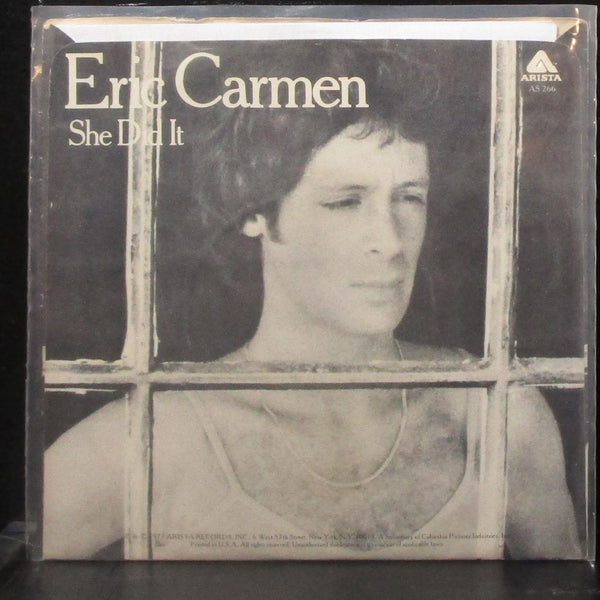 Eric Carmen - She Did It / Someday 7" Mint- Vinyl 45 Arista AS 0266 USA 1977 - Shuga Records