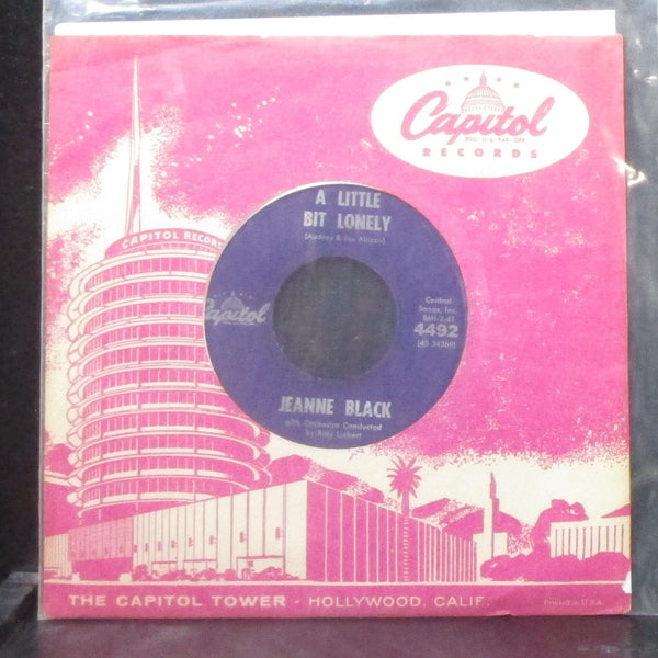 Jeanne Black - A Little Bit Lonely 7" Mint- Vinyl 45 Capitol 4492 USA 1960 - Shuga Records