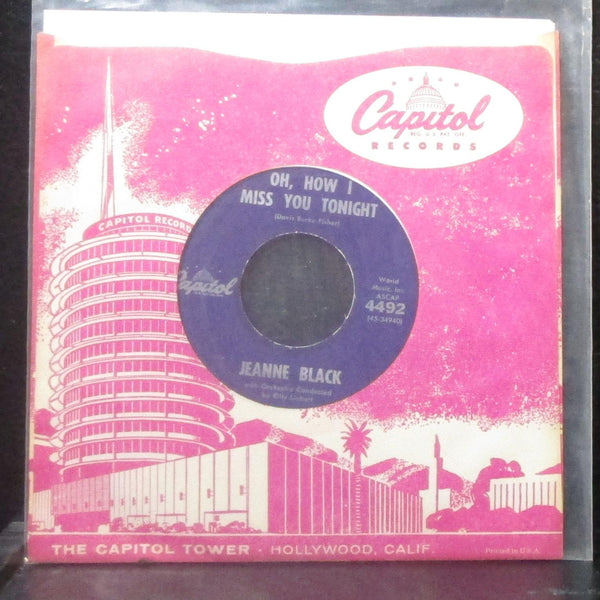 Jeanne Black - A Little Bit Lonely 7" Mint- Vinyl 45 Capitol 4492 USA 1960 - Shuga Records