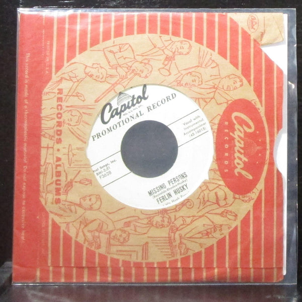 Ferlin Husky - Gone / Missing Persons 7" VG+ Vinyl 45 Capitol F3628 USA 1957 - Shuga Records