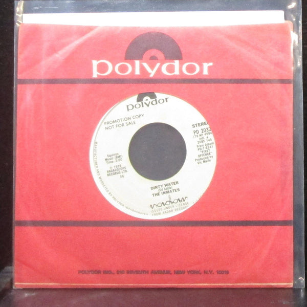 The Inmates - Dirty Water 7" Mint- Promo Vinyl 45 Polydor PD 2032 USA 1979 - Shuga Records