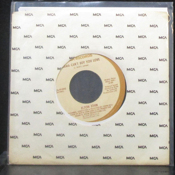 Elton John - Mama Can't Buy You Love / Three Way Love Affair 7" Mint- Vinyl 45 - Shuga Records