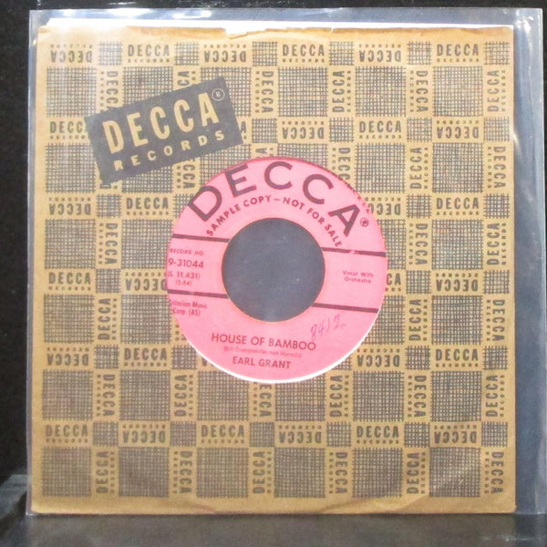 Earl Grant - House Of Bamboo / Two Loves Have I 7" VG+ Promo Vinyl 45 Decca 1960 - Shuga Records