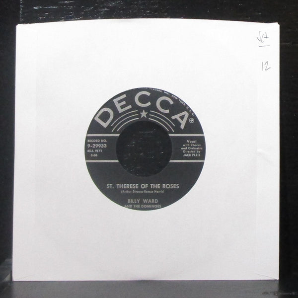 Billy Ward - St. Therese Of The Roses 7" VG+ Vinyl 45 Decca 9-29933 USA 1956 - Shuga Records