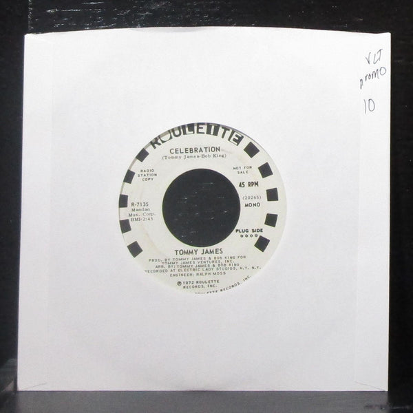 Tommy James - Celebration 7" VG+ Promo Vinyl 45 Roulette R-7135 USA 1972 - Shuga Records