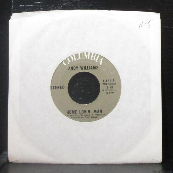 Andy Williams - Home Lovin' Man / Who Was It? 7" Mint- Vinyl 45 Columbia 4-45716 - Shuga Records