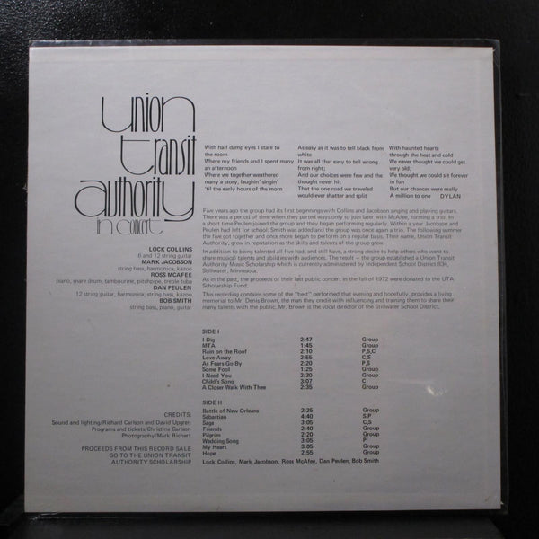 Union Transit Authority - In Concert LP New Sealed Vinyl Record - Shuga Records