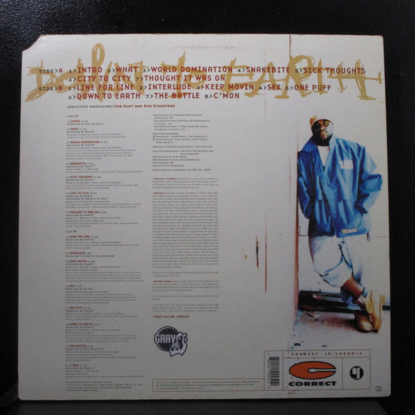 Grav - Down To Earth LP Mint- 10005-1 Correct 1996 USA Vinyl Record - Shuga Records
