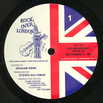 Various U2 / Keats / Iron Maiden / Frankie Goes To Hollywood / Gary Moore – Rock Over London #136 September 2, 1984 - VG+ LP Record 1984 Promo Vinyl - Heavy Metal / Pop Rock / Public Broadcast