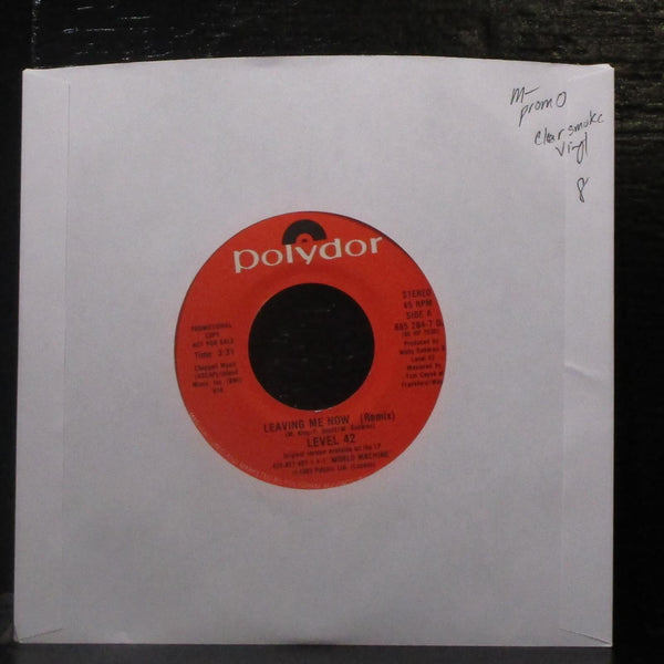 Level 42 - Leaving Me Now 7" Mint- Promo Vinyl 45 Polydor 885 284-7 DJ USA 1986 - Shuga Records