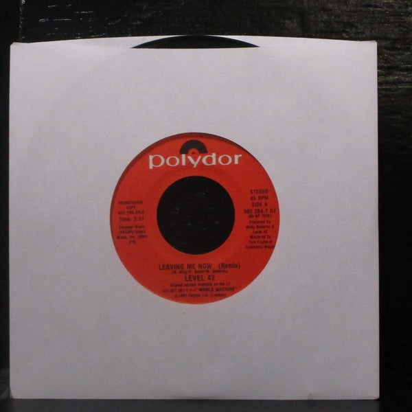 Level 42 - Leaving Me Now 7" Mint- Promo Vinyl 45 Polydor 885 284-7 DJ USA 1986 - Shuga Records