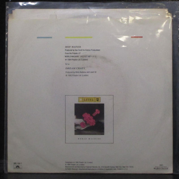 Level 42 - Hot Water 7" Mint- Promo Vinyl 45 Polydor 885 155-7 DJ USA 1986 - Shuga Records