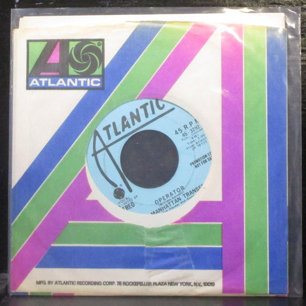 The Manhattan Transfer - Operator 7" VG+ Promo Vinyl 45-3292 Atlantic USA 1975 - Shuga Records