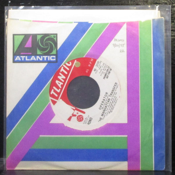 The Manhattan Transfer - Operator 7" VG+ Promo Vinyl 45-3292 Atlantic USA 1975 - Shuga Records