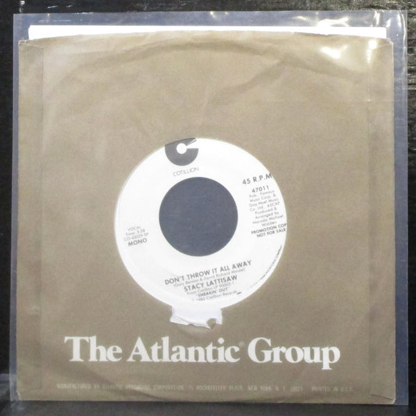 Stacy Lattisaw - Don't Throw It All Away 7" Mint- Promo Vinyl 45 Cotillion 47011 - Shuga Records