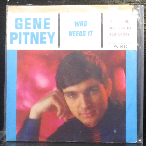 Gene Pitney - That Girl Belongs To Yesterday 7" Mint- Vinyl 45 Musicor MU 1036 - Shuga Records