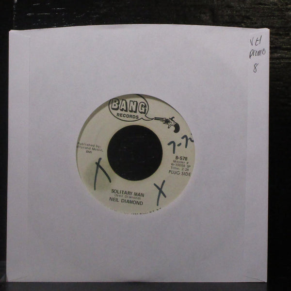 Neil Diamond - Solitary Man / The Time Is Now 7" VG+ Vinyl 45 Bang B-578 Promo - Shuga Records